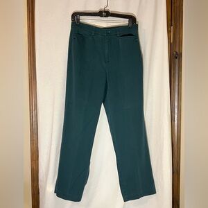 Dark Green Trousers with cute button front pockets